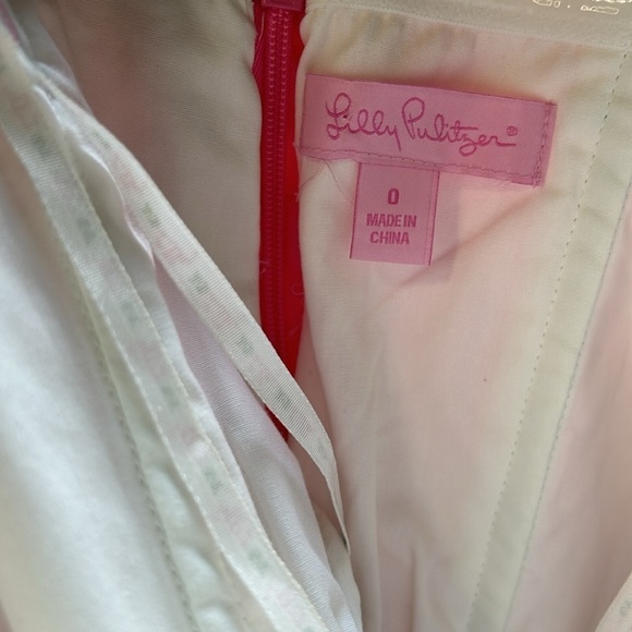 Lilly Pulitzer Keetan Dress First Impressions Pink Roses Holy Grail Strapless 0 - Picture 7 of 14